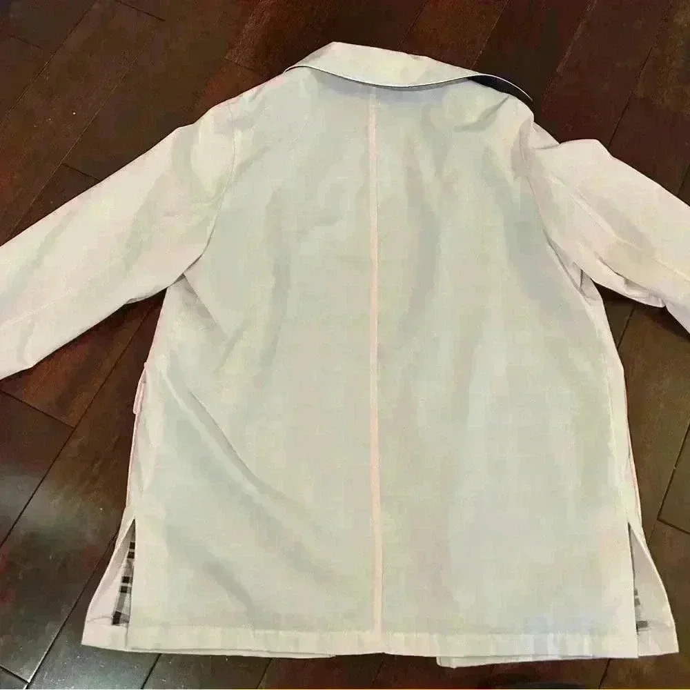 Liz Claiborne women’s light pink trench coat size L - Picture 6 of 8